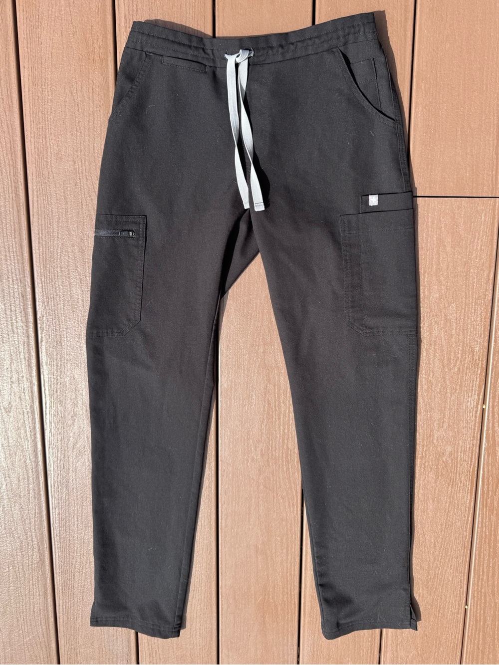 Figs Black Cargo Drawstring Scrub Pants XS Nurse Medical XS